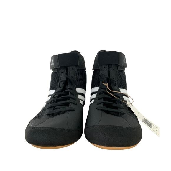 Adidas HVC Wrestling LUTTE Boxing Shoes Men\'s Size 10.5 Mid Top Lace Up Black main image 4